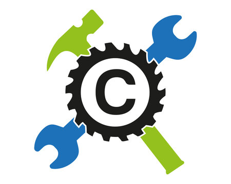 C Gear logo vector full color template Icon