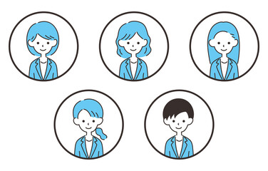 女性のビジネスマン　アイコンセット
