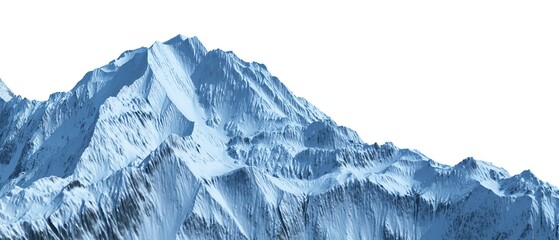 Snowy mountains Isolate on white background 3d illustration - 517299348