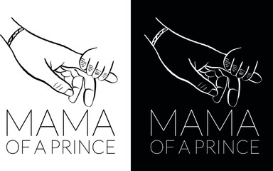 Mom and Kids Vector Minimal Line Drawing Art