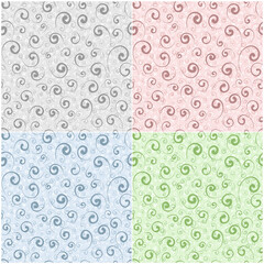 Set seamless abstract backgrounds with pattern.
