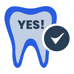 Dental exam, dental health, teeth examination icon