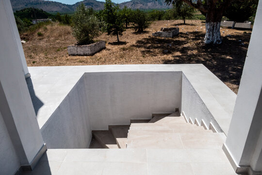 Xarre, Albania  The I Love Cameria memorial and miosque, commemorating the genocide in 1944, and erected in 2012.