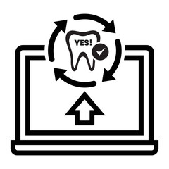 Dental exam, dental health, teeth examination, protection icon