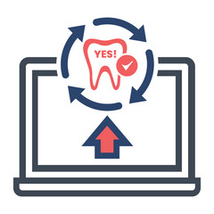 Dental exam, dental health, teeth examination, protection icon