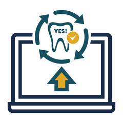 Dental exam, dental health, teeth examination, protection icon