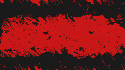 Abstract Chaos Red Grunge Texture Design In Black Background