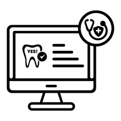 Dental, dentist, screening, tooth icon