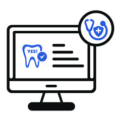 Dental, dentist, screening, tooth icon