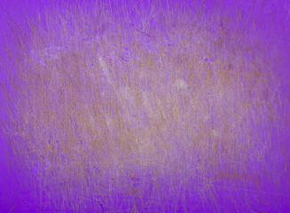 Scratched hard plastic texture. Rough hard scratch streaks on an old dirty plastic surface. Texture of hard scratches on a purple color background.