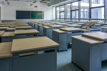 Classroom of the school without student and teacher