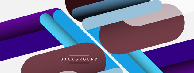 Abstract background. Round shapes, lines compositions on grey backdrop. Vector illustration for wallpaper banner background or landing page