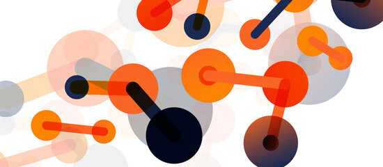 Network concept abstract background. Dots connection. Big data idea. Business template for wallpaper, banner, background or landing