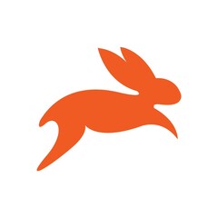 simple and elegant rabbit logo vector template
