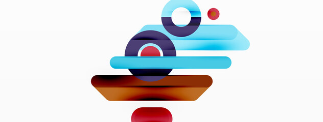 Lines geometric background. Stripes and rings composition business template for wallpaper, banner, background or landing