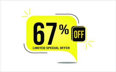 62% off a yellow balloon with black numbers. Flag with percentage numbers