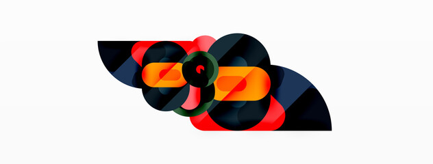 Creative geometric wallpaper. Circles, lines background. Business template for wallpaper, banner, background or landing