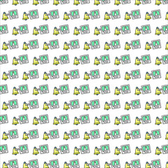 seamless pattern with faces