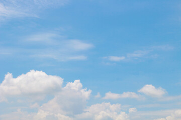 bright blue sky copy space