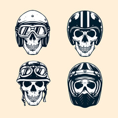motorcycle artwork with skull face