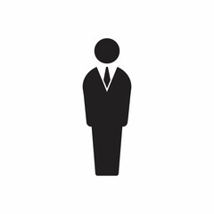 The business man icon. Avatar and user, men, gentleman symbol. Flat illustration