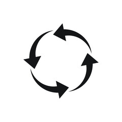 Recycle Flat Icon Design Template Illustration