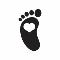 kids or baby feet and foot steps. New born, pregnant or coming soon child footprints.