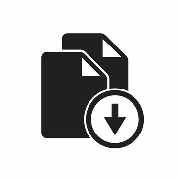 Files multiple downlad - Flat minimal icon