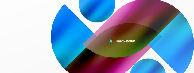 Obraz premium Circle geometric background. Metallic color shiny circles and round shapes. Vector Illustration For Wallpaper, Banner, Background, Card, Book Illustration, landing page