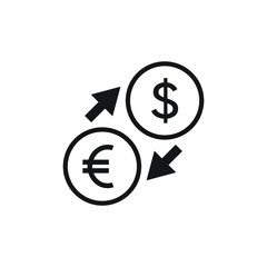 Money exchange services - Euro/Dollar - Minimal icon