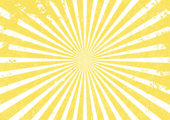 Sunburst with grunge texture background