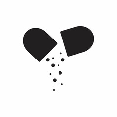 Opioid symbol. Linear style sign for mobile concept and web design. Medicine and capsule symbol logo illustration.