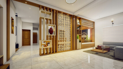 3d illustration of a newly built luxury home