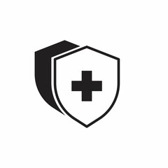 Medical Shield Icon shield flat health cross medical
