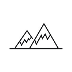 Mountain line icon. Winter icon. simple design editable