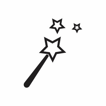 Magic wand icon magical logo
