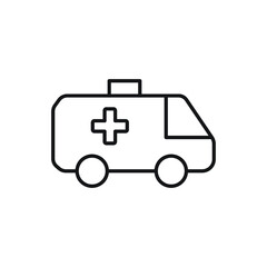 Fototapeta premium Ambulance premium line icon. Simple high quality pictogram. Modern outline style icons
