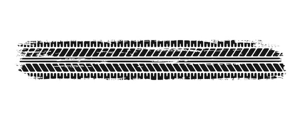 Auto tire tread grunge element. Car and motorcycle tire pattern, wheel tyre tread track. Black tyre print. Vector illustration isolated on white background. © Elena Pimukova