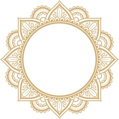 Mandala with floral patterns. Indian mandala