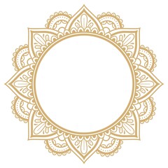 Mandala with floral patterns. Indian mandala