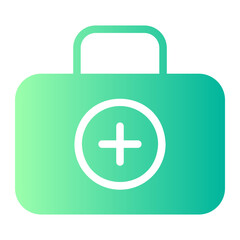 first aid box gradient icon