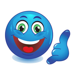 Call me emoticon. Vector illustration