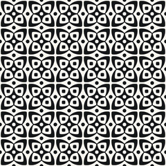 Vector Geometric Seamless Monochrome Pattern