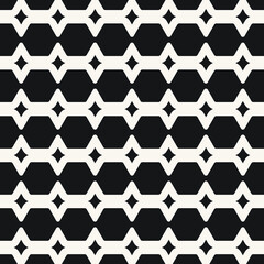 Vector Geometric Seamless Monochrome Pattern