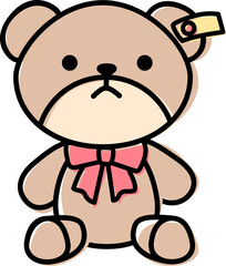 くまのぬいぐるみ　タグ付き