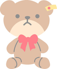 くまのぬいぐるみ　タグ付き　線なし