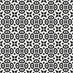 Vector Geometric Seamless Monochrome Pattern