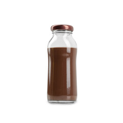 Cocoa bottle isolated on white background with clipping path.