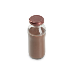 Cocoa bottle isolated on white background with clipping path.