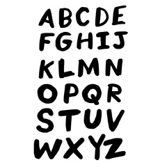 Hand drawn alphabet Handwriting lettering Calligraphy font icon sign symbol design